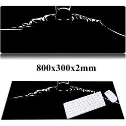 31.5x11.8 Inch Cool Legend Black Mamba Kobe Non-Slip Rubber Extended Large Gaming Mouse Pad with Stitched Edges Computer Keyboard Mouse Mat PC Accessories (2-Bat)