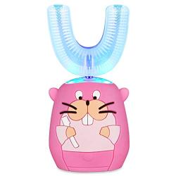 Ultrasonic Automatic Toothbrush, Kids Electric toothbrushes,Toothbrush Teeth whitening Brush 30 Automatic Timer, 360° Ultrasonic Electric Tooth Clean Brush (Pink)