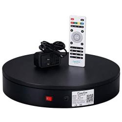 ComXim Professional 360 Degree Black Rotating Turntable for Product Photography, 88LB Capacity, 12.6in Diameter,Automatic Remote Control Angle,Speed,Direction, Various Rotation Mode