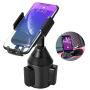 Cup Holder Phone Mount for Car Universal Adjustable Heavy Duty Car Mount for iPhone 11 Pro Max/11 Pro/11/Xs Max/Xr/Xs/7/6 Plus/Galaxy Note 10/Note 10 Plus/Note 9/Note 8/S8/S9/S10/S10 Plus Cup Mount