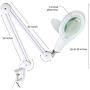 Brightech LightView PRO - Comfortable LED Magnifying Glass Desk Lamp for Close Work - Bright 2.25x Magnifier Lighted Lens - Puzzle, Craft & Reading Light for Table Top Tasks - White