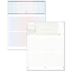Blank High Security Top Computer Checks, 250 Blue/Red Checks