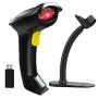 NADAMOO Wireless Barcode Scanner with Stand 2-in-1 2.4G Wireless & Wired USB Bar Code Scanner Handheld Laser Bar Code Reader Automatic Hand Scanner for Computer POS Warehouse Inventory Library