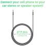 TalkWorks Aux Cable 3.5mm Audio Cord for Car (2 Pack) 6ft Long Heavy Duty Male to Male Jack Auxiliary Cord Extension Adapter for Apple iPhone, Android for Samsung Galaxy, Headphones, Stereo - Slate