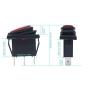 Taiss 2Pcs Waterproof Red Lighted Car I/O SPST 3 Pin 2 Position AC 250V/15A, 125V/20A Rocker Toggle Switches KCD3-101NW-I/O
