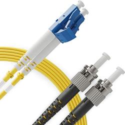 LC to ST Fiber Patch Cable Single Mode Duplex - 1m (3.28ft) - 9/125um OS1 LSZH - Beyondtech PureOptics Cable Series