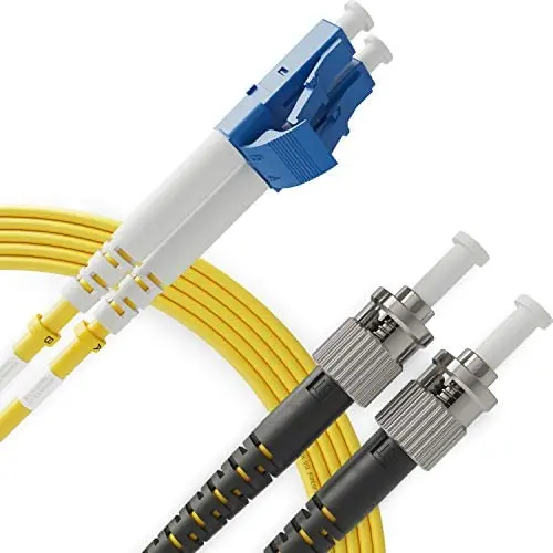 LC to ST Fiber Patch Cable Single Mode Duplex - 1m (3.28ft) - 9/125um OS1 LSZH - Beyondtech PureOptics Cable Series