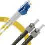 LC to ST Fiber Patch Cable Single Mode Duplex - 1m (3.28ft) - 9/125um OS1 LSZH - Beyondtech PureOptics Cable Series