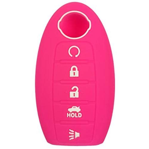 Coolbestda Silicone 5 Buttons Smart Key Fob Keyless Entry Case Cover Remote Holder Jacket Protector for Nissan Rogue Maxima Altima Sedan Pathfinder