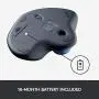 Logitech M570 Wireless Trackball Mouse – Ergonomic Design with Sculpted Right-Hand Shape, Compatible with Apple Mac and Microsoft Windows Computers, USB Unifying Receiver, Dark Gray