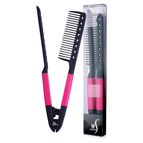 Herstyler Straightening Comb For Hair - Flat Iron Comb For Great Tresses Hair Straightener Comb With A Firm Grip - Straightener Comb For Knotty Hair - Styling Comb For Unkempt Hair - Get wooed (Pink) Herstyler Straightening Comb For Hair - Flat Iron Comb For Great Tresses Hair Straightener Comb With A Firm Grip - Straightener Comb For Knotty Hair - Styling Comb For Unkempt Hair - Get wooed (Pink)