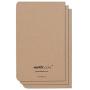 Northbooks Graph Paper Notebook Journal | 5x8 Grid Notebooks | Soft Cover Eco-Friendly Premium Recycled Cream Color Paper 96-Pages | Made in USA | 3-Pack