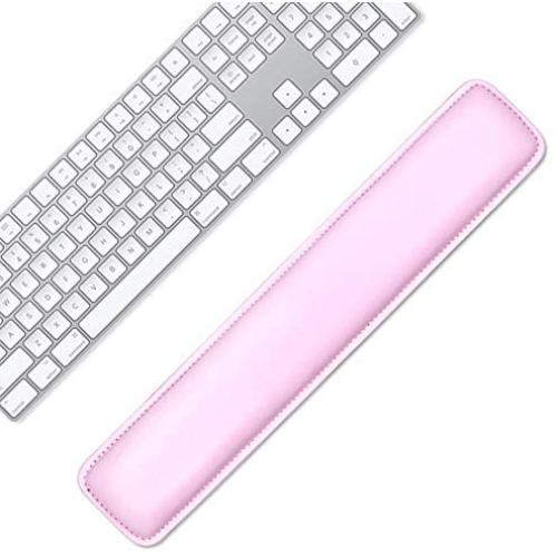 ProElife Premium Wrist Rest PU Leather Soft Wrist Support Pad for Office/Home/Business, Soft Cushion Memory Foam Interior Pain Relief Wrist Pad for Keyboard/Laptop/Computer, 16.5-inch (Pink)