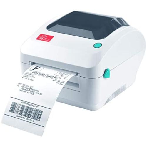 Arkscan 2054A Shipping Label Printer, Support Amazon Ebay Paypal Etsy Shopify ShipStation Stamps.com UPS USPS FedEx DHL on Windows & Mac, Roll & Fanfold 4x6 Thermal Direct Label for Printer (White)