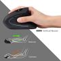 Perixx Periduo-605, Wireless Ergonomic Split Keyboard and Vertical Mouse Combo, Adjustable Palm Rest and Membrane Low Profile Keys, Black, US English Layout (11633)