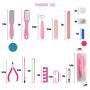 WJGC Foot Care Tool SetProfessional Pedicure Tools Kit 15in 1, Stainless Steel Foot Rasp Foot Peel and Clean Feet Dead Skin Tool Set, Toenail Clipper Foot Care Kit for Women Men Salon or Home