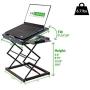 CD4 Laptop Standing Desk Converter Ergonomic Adjustable Height tilt Laptop Desk Stand sit Stand up Desktop Riser Topper for laptops Small Compact Portable Folding Lightweight with Mouse pad Small