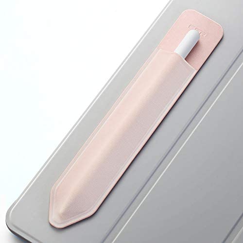 ESR Pencil Holder Compatible with Pencil (1st and 2nd Gen), Elastic Pocket [Stylus Pens Protected and Safe] Pouch Adhesive Sleeve Attached to Case for Stylus Pens - Rose Gold