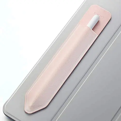 ESR Pencil Holder Compatible with Pencil (1st and 2nd Gen), Elastic Pocket [Stylus Pens Protected and Safe] Pouch Adhesive Sleeve Attached to Case for Stylus Pens - Rose Gold