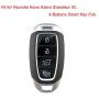 WEIBISS 2 Pack 4 Buttons Smart Rubber Key Fob Remote Cover Keyless Entry Case Holder Protector Skin Compatible with Hyundai Kona Azera Grandeur IG, Black Blue