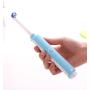 KAMLE Electric Toothbrush Rechargeable with 4 Power Brush Heads for Child and Adult. Sonic Cleaning for Better Mouth Care (Blue)