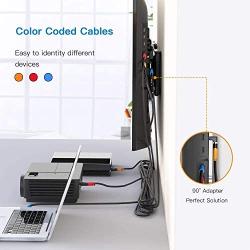 High-Speed HDMI Cable(3 Pack)-6ft with Gold Plated Connectors, Bonus Right Angle Adapter and Cable Tie, Support Ethernet, 3D,1080P