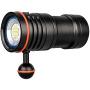 TrustFire DF50 Scuba Diving Light, 6500 Lumens Video Camera Photography Dive LED Flashlight, USB Rechargeable Torch, 70M Underwater, Super Bright, with Violet Red White Lights, 21700 Battery Pack