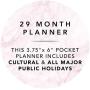 Graphique 2021 La Petite 2 Year Planner — 29-Month Planner in 3 Languages, Includes Notes, Reference Pages, Public and Culturally Significant Holidays, 3.75'' x 6''