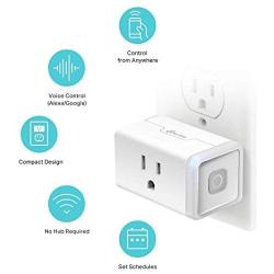 Kasa Smart Plug Mini, Smart Home Wi-Fi Outlet Works with Alexa & Google Home, Wi-Fi Simple Setup, No Hub Required – A Certified for Humans Device (HS105)