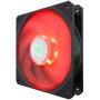 Cooler Master SickleFlow 120 V2 Red Led 120mm Square Frame Fan with Air Balance Curve Blade Design, Sealed Bearing, PWM Control for Computer Case & Liquid Radiator