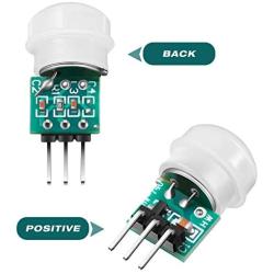 Weewooday 10 Pieces AM312 Mini Human Sensor Module IR Pyroelectric Infrared PIR Motion Sensor Detector Modules DC 2.7V to 12V, Working Temperature Minus 20 Degrees Celsius to 60 Degrees Celsius