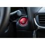 iJDMTOY 2pc Set Red Aluminum Keyless Engine Push Start Button & Surrounding Decoration Ring Compatible With Mazda 3 6 CX-3 CX-5 CX-9 MX-5 w/Push Start Engine Feature