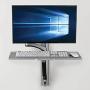 Tripp Lite Wall-Mount for Sit-Stand Desktop Workstation Standing Desk, Single Display w/ Thin Client Mount, for 13 to 27 in. Monitors (WWSS1327RWTC)