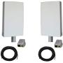 EZ-Bridge-LT5+ HD 100MB, 5GHz 802.11an Pt/Pt Secure Bridge Pair, Shield Outdr 75 CAT5 Cables + Surge Prot 24V PoE Ins, Plug n Play, 25dBm Out + 14dB Ant, 3mi Range, Wall/Pole(1-2'') Mt Brckts, 4W Pwr