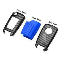 TANGSEN Flip Key Fob Cover for Buick Allure Cascada Enclave Encore Lacrosse Regal Verano Chevy Camaro Caprice Cruze Equinox Impala Malibu Orlando Sonic SS GMC Terrain 3 4 5 Button Keyless Entry Remote
