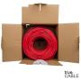 trueCABLE Cat6 Plenum (CMP), 1000ft, Red, 23AWG 4 Pair Solid Bare Copper, 550MHz, ETL Listed, Unshielded Twisted Pair (UTP), Bulk Ethernet Cable