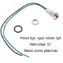 mxuteuk 2 Pcs Red 110V-220V 6mm 1/4'' LED Metal Indicator Light Raised Head Waterproof Signal Lamp with Wire for Car Truck Boat M6-110T-R