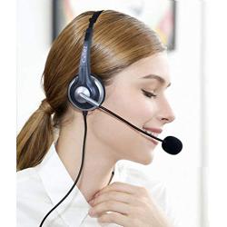 Callez C300E1 3.5mm Cell Phone Headset Mono, Truck Driver Headsets with Noise Canceling Mic, Compatible with iPhone Samsung Huawei HTC LG BlackBerry Mobile Phone Smartphones iPad iPod Skype PC