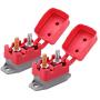 Ampper DC 12V - 24V Automatic Reset Circuit Breaker with Cover Stud Bolt for Automotive and More (5A, 2Pcs)