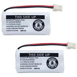 BAOBIAN 2.4V Ni-MH BT162342 BT262342 Battery for BT183342 BT283342 BT166342 BT266342 VTech CS6114 CS6419 CS6719 AT&T EL52300 CL80111 Cordless Phone (2 Pack)