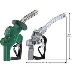 Husky 173310N-03 New VIII Heavy Duty Diesel Nozzle with Three Notch Hold Open Clip, Full Grip Guard and Green Hand Guard