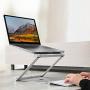 llano Laptop Stand, Aluminum Built Adjustable/Folding Storage Stand for Laptop (10-15.6 inch) for All Laptop, Silver Color