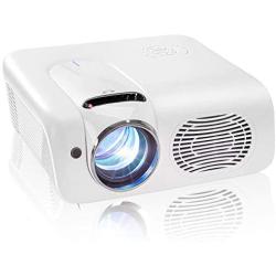 Colzer Video Projector,Native Full HD 1080P Surport Zoom LCD LED Home Theater Projector 8000 Lux Projector, ±50° Keystone Correction, Compatible with HDMI, Laptop,VGA,TV Stick