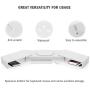 Tribesigns Triple 3 Shelf Monitor Stand Riser with Adjustable Length and Angle, White