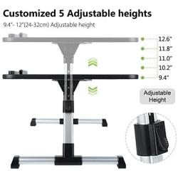 8AMTECH Laptop Stand for Desk, Ajustable Laptop Table with Foldable Legs Notebook Computer Desk for Laptop Reading and Writing Lap Tray for Eating in Bed Sofa Couch Floor (Black, Medium)