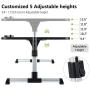 8AMTECH Laptop Stand for Desk, Ajustable Laptop Table with Foldable Legs Notebook Computer Desk for Laptop Reading and Writing Lap Tray for Eating in Bed Sofa Couch Floor (Black, Medium)