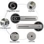 Keyless Entry Fingerprint Door Lock，Electronic Smart Door Dandle，Biometric Apartment Lock，Suitable for Home and Other Private Space，Brushed Nicke…