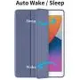 Akkerds Case Compatible with iPad 10.2 2020 iPad 8th Gen/2019 iPad 7th Gen with Pencil Holder, Protective Case with Soft TPU Back, Auto Sleep/Wake Cover Compatible for iPad 8th/7th Gen, Blue Gray
