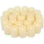 24 PCS Small Round Cream White Flameless Votive Candles Fake Unscented Flickering Battery Operated Electric Tea Lights Bulk Set Baptism Party Wedding Decorations Home Decor Centerpieces Batteries Incl
