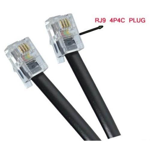 RJ9 4P4C Telephone Cord 5 Ft. Compatible with AWS Ship Elite Scale 5 Foot